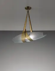Max Ingrand, Ceiling light, circa 1960, Brass, frosted glass