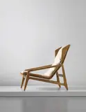Armchair, model no. 811 by Gio Ponti, circa 1950, Walnut, fabric, painted metal, sold Dec 2014