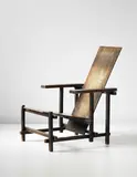 Gerrit Rietveld, Important early armchair, circa 1926-1928, Stained beech and beech-veneered plywood