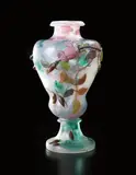 Émile Gallé, Important “Rose de France” vase, circa 1900, Applied, carved and marquetry cased glass