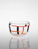 Rare "Gatto" vase, from the "A Macchie" series by Fulvio Bianconi, circa 1952, Clear glass with colored internal decoration, sold Dec 2014