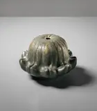 Jean Dunand, Gourd-form vase, circa 1914, Cast pewter with gilt lacquer decoration