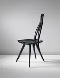 Carlo Mollino, Important side chair, designed for Carlo Mollino's office at the Facoltà di Architettura, Politecnico di Torino, 1959, Painted beech, painted brass