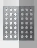 Jean Prouvé, Porthole panel, circa 1950, Aluminum, painted aluminum, plywood, glass
