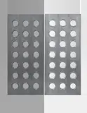 Jean Prouvé, Porthole panel, circa 1950, Aluminum, painted aluminum, plywood, glass