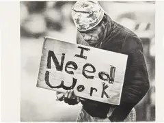 Karl Haendel, Untitled (I Need Work), 2007, graphite on paper