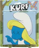 Kaws, Kurfette (Lady Kurf), 2009, acrylic on canvas, printed cardboard, and plastic packaging