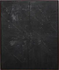Untitled (3) by Ned Vena, 2009, urethane and acrylic on linen, laid on panel, in artist's wood frame, sold Mar 2013