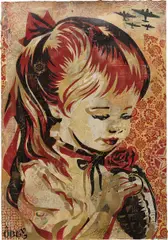 War By Numbers by Shepard Fairey, 2007, stencil collage on paper, sold Mar 2013