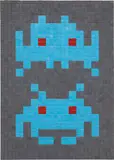 Invader, Duo, 2004, ceramic tile on board