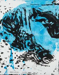 Untitled by Josh Smith, 2008, acrylic silkscreen on canvas, sold Mar 2013