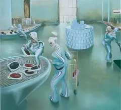Inka Essenhigh, Shopping, 2005, oil on linen