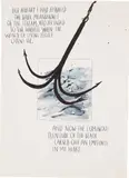 Raymond Pettibon, But already I had retraced the dark meanderings... (Hook), 1989, ink and gouache on paper