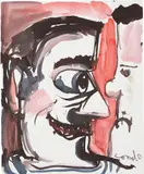 George Condo, Untitled, 1991, watercolor on paper