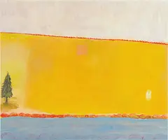 Miniature Illinois by Amy Sillman, 1997, oil on panel, sold Mar 2013