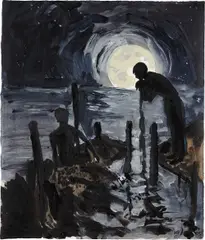 Hernan Bas, Starstruck, 2005, water-based oil on paper