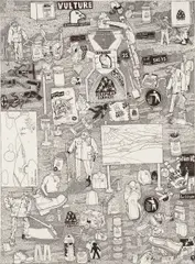 Michael Landy, We Love the Jobs You Hate (Scrapheap Services), 1996, ink on paper