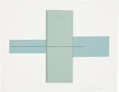 Robert Mangold, +Within+, 1981, acrylic and black pencil on paper, mounted to board