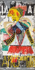 Rotella, Apres Van Gogh, 1992-1994, oil and paper collage on galvanized metal