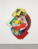 Sam Gilliam, Pantheon IX, 1983, mixed media on canvas and sheet metal