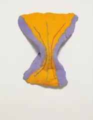 Lynda Benglis, Untitled (Purple and Yellow), 1980, painted paper mâché
