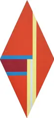 Ilya Bolotowsky, Rhomb in Red, Yellow and Blue, 1976, acrylic on wood