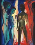 Helmut Middendorf, Three Women, 1983, oil on canvas