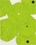 Donald Sultan, Six Lime Greens, April 5, 2001, conté and charcoal on paper