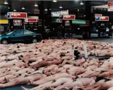 Spencer Tunick, 23rd Street and Tenth Avenue, NYC 2, 1999, c-print, Diasec-mounted