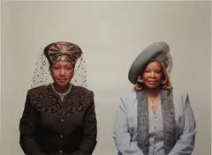 Julie Moos, Mrs. Merritt and Mrs. Crum (from the Hat Ladies series), 2000-2001, c-print