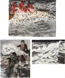 Hernan Bas, Three Works: i) The Future of Romance; ii) Empty Waters; iii) Reaching Out
