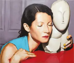 Victor Rodriguez, Red Table, 2012, acrylic on canvas