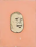 Barry McGee, Untitled (Head), 2006, acrylic and gouache on board