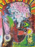 Max Vityk, Winter Rose (from the Transformers series), 2012, acrylic, spray paint, enamel, and oil stick on paper and canvas