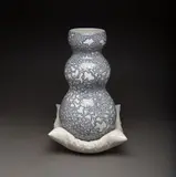 Elif Uras, Marble Belly, 2010, polychrome underglaze on quartz, in two parts