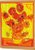 Valery Koshlyakov, Sunflowers (from Masterpieces of Europe series), 2005, adhesive tape collage on mat board