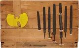 Tom Sachs, Old Dirty Bastards They, 1998, mixed media on wood
