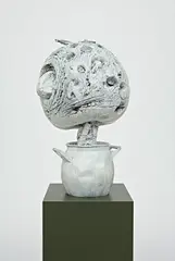 Cauliflower-Banana by Tal R, 2006, bronze, with artist's pedestal, sold Mar 2013