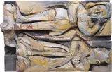 Anne Chu, Tombstone for a King and Queen, 2001, painted wood