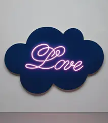 Carlos Rolón, Love, 2008, neon and painted wood