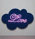 Carlos Rolón, Love, 2008, neon and painted wood