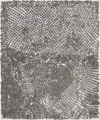 Oy Vey 3 by Dan Colen, 2010, steel studs on canvas, sold Mar 2013