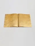 Jim Hodges, The Good News, Ta Nea, 3/20/2007 (Athens Greece) 3/20/2007, 2007, 24K gold leaf on newspaper