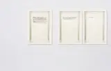 Jean-Michel Basquiat, Untitled (3 Text Pieces), 1982, ink on paper (in 3 parts)