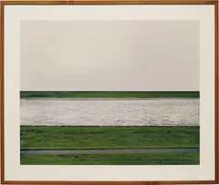 Andreas Gursky, Rhein, 1996, c-print laminated on Plexiglas, in artist's frame