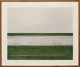 Andreas Gursky, Rhein, 1996, c-print laminated on Plexiglas, in artist's frame