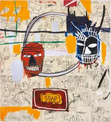 Untitled (Soap) by Jean-Michel Basquiat, 1983-84, acrylic, oil stick, paper collage on canvas, offered May 2013