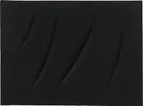 Concetto spaziale, Attese by Lucio Fontana, 1961, waterpaint on canvas, sold May 2013
