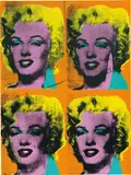Andy Warhol, Four Marilyns, 1962, acrylic, silkscreen ink, pencil on linen