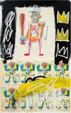 Untitled by Jean-Michel Basquiat, 1981, acrylic, oil stick, pencil, spray paint, paper collage on wood, sold May 2013